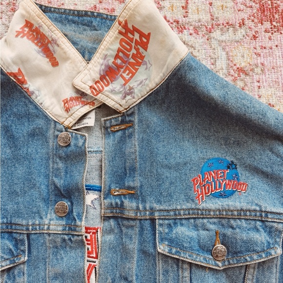 Planet Hollywood, Vintage Graphic Denim Jacket - Picture 3 of 4